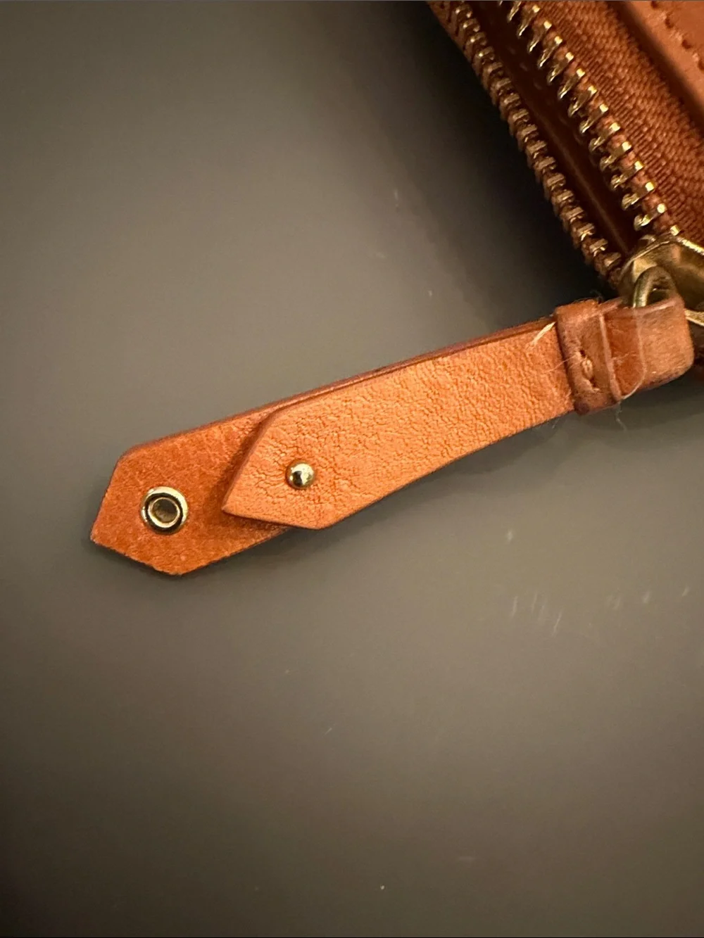 Cole Haan Tan Leather Zip Wallet